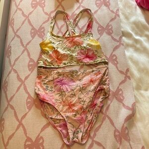 LoveShackFancy x Hurley girls one piece cut out swimsuit